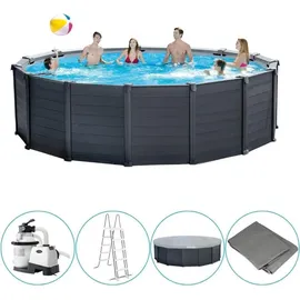 Intex  Graphite Panel Pool Set 478 x 124 cm inkl. Sandfilteranlage 26384