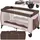 Tectake tectake® Kinder Reisebett klappbar, 2 Rollen mit Bremsen, inklusive Tragetasche, 126 x 65 x 80 cm