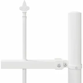 vidaXL Gartenzaun Weiß 1,7 x 0,8 m Pulverbeschichteter Stahl