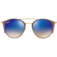 Ray Ban RB3546 52mm light brown-gold / blue gradient flash