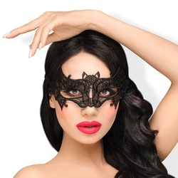 Elegante Maske im Fledermausdesign, schwarz