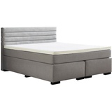 SUN GARDEN Boxspringbett Hellgrau - 140x200 cm,