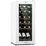 Klarstein Shiraz 18 Slim Uno Weinkühlschrank 50l 18Fl Touch-Bedienfeld 5-18°C Weißes Glas