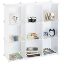 Relaxdays Regalsystem 95 x 95 x 32 cm Weiß
