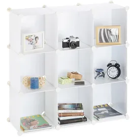 Relaxdays Regalsystem 95 x 95 x 32 cm Weiß