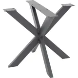 ML-Design | 2er-Set Tischbeine Sterre grau Metall 85x71x85 cm, | NADUVI