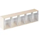Lockweiler Klarsichtmagazin H164xB600xT134mm 5 x C Ku.beige LOCKWEILER