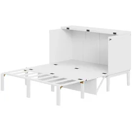XDOVET Schrankbett 140 x 200 cm Weiß