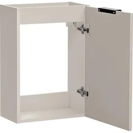 WFL GROUP WASCHBECKENUNTERSCHRANK Niva hängend mit Rillenfronten in Matt Kaschmir, 40/57/22 cm