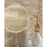 wodewa 200 Wandverkleidung Holz 3D Eiche Natur unbehandelt 1m2 Wandpaneele Moderne Wanddekoration Holzverkleidung Holzwand für Wohnzimmer, Küche, Schlafzimmer