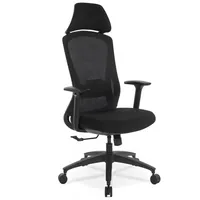 KADIMA DESIGN Ergonomischer Bürostuhl aus Textil | Schwarzer Bürositz