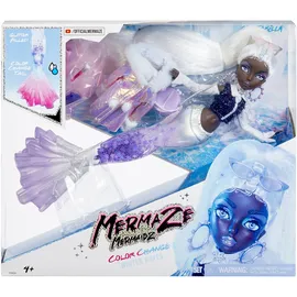MGA Entertainment Mermaze Mermaidz Winter Waves Crystabella Meerjungfrau-Modepuppe 36 Monate, lila