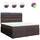 vidaXL Boxspringbett mit Matratze Dunkelbraun 180x200 cm Stoff