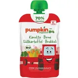 pumpkin organics Quetschie Karotte, Birne, Süßkartoffel & Brokkoli ab 6 Monaten