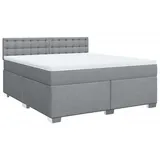 vidaXL Boxspringbett 180 x 200 cm Hellgrau