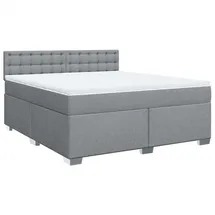 vidaXL Boxspringbett 180 x 200 cm Hellgrau