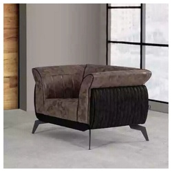 JVmoebel Sessel Sessel Designer Polster Stoff Arbeitzimmer Textil Möbel Luxus Sitz Neu (Sessel), Made In Europe braun