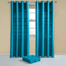 Homescapes Ösenvorhang, Rajput blickdicht 2er-Set, 167/182 cm