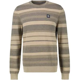 Lerros Gestreifter Strickpullover Beige 3XL