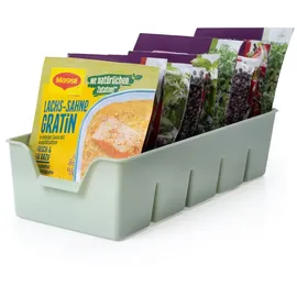 konzept Gewürz Organizer für Schrank, Stapelbarer Gewürze Aufbewahrung, Gewürzbehälter aus Plastik, Gewürzorganiser Küche, grün