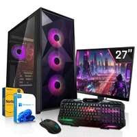 SYSTEMTREFF Gaming Komplett PC - Core i7 13700F - AMD Radeon RX 6800 XT 16GB - 16GB DDR4 - 1TB M.2 SSD (NVMe) MSI Spatium +  - 27 Zoll TFT - Desktop