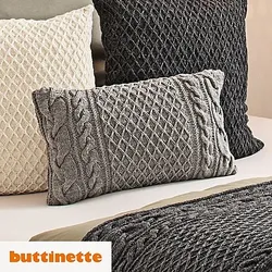 Strickanleitung – Rechteckiges Kissen aus Woll Butt Socke