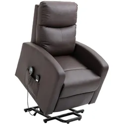 HOMCOM Sessel mit Aufstehhilfe Kunstleder, Schaumstoff