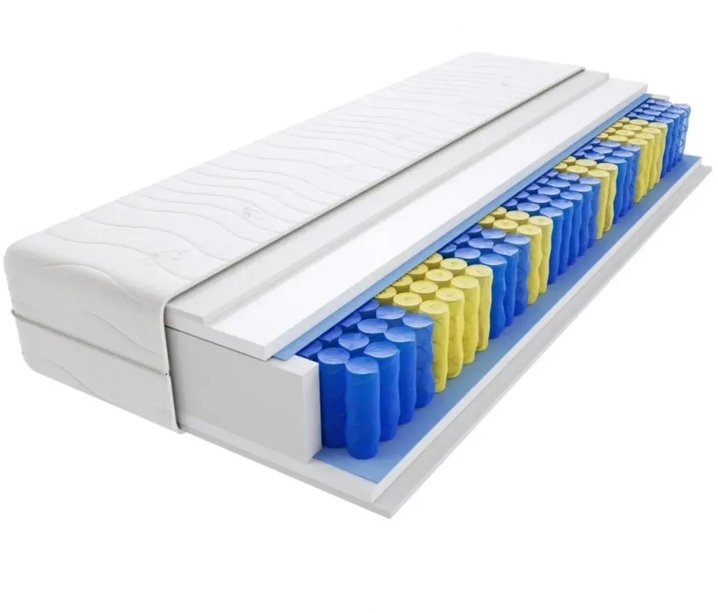 Tonnentaschenfederkernmatratze Karex® Delux 160x200 23 cm Punktelastischen 7 Zonen 2 in 1 Matratze H2