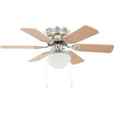vidaXL Dekorativer Deckenventilator 82 cm Braun
