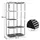 Songmics Stoffschrank, RYG84H schwarz 88,0 x 45,0 x 170,0 cm