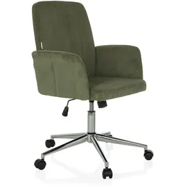 HJH Office Solao Cord Stoff Dunkelgrün