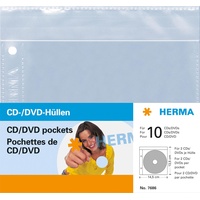 Herma CD/DVD-Hüllen für 2 CDs 5er-Pack (7686)