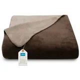 Sonnen Partner Kuscheldecke 150 x 200 cm, Dunkelbraun