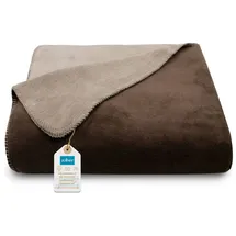 Sonnen Partner Kuscheldecke 150 x 200 cm, Dunkelbraun