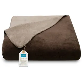 Sonnen Partner Kuscheldecke 150 x 200 cm, Dunkelbraun