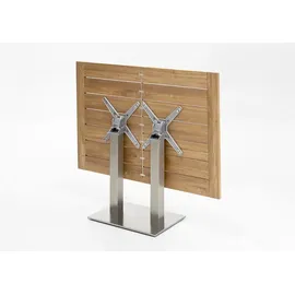 Niehoff Bistro Edelstahl rechteckig - 120 x 81 cm HPL Graphit-Design