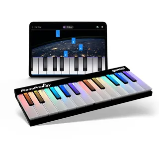 Gemini Sound PianoProdigy: GPP-101 24-Tasten-beleuchtetes kabelloses MIDI-Keyboard | Für den Ton muss eine Verbindung zum iOS-/Android-Gerät hergestellt werden | Erweiterbar, Bluetooth, tragbar