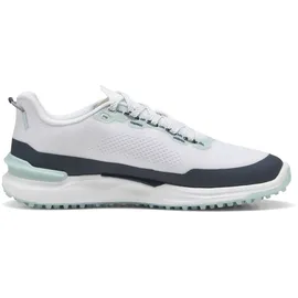 Puma "IGNITE Elevate X Golfschuhe Herren", Herren, Gr. 42.5, weiß (weiß deep navy modern mint blau grün), Obermaterial: Textil, Synthetik; Futter: Textil; Innensohle: Textil; Laufsohle: Gummi, Schuhe