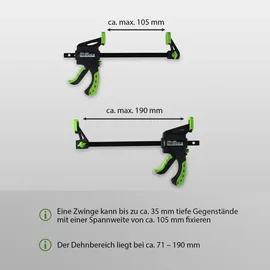 Trutzholm Schnellspannzwinge Kunststoff 35x105 mm grün/schwarz