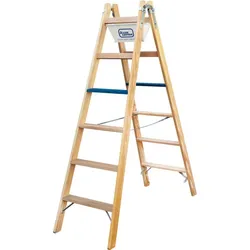 ILLER-LEITER Holz Stufen Stehleiter 2108-7