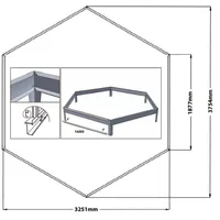 Juliana Halls Stahlfundament Atrium Höhe 12 cm Schwarz