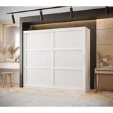 MOEBLO Schiebetürenschrank ARTEMIA (mit/ ohne Schubladen, Schwebetürenschrank Schrank Garderobe Schiebtüren Schlafzimmer Wohnzimmerschrank) (BxHxT):100/120/150/180/200/250x200x62 cm weiß 200 cm