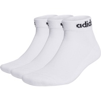 adidas Unisex Socken 3er Pack Linear Cushioned Ankle