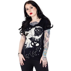 Cupcake Cult T-Shirt Midnight Kitty Okkult schwarz S