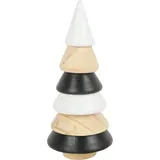 Trendline Deko Holzbaum 19 x 8,5 cm schwarz weiß beige Figur