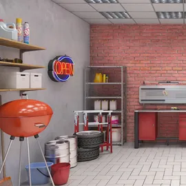 Relaxdays Klappbock, 2er Set, höhenverstellbar, bis 200 kg, klappbare Arbeitsböcke, Werkstatt, Stahl, rot/silber