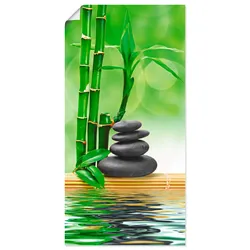 Wandbild ARTLAND "Spa Konzept Zen Basaltsteine", grün (farbe bild(er): grün), B:30cm H:60cm, Papier, Bilder, als Leinwandbild, Poster, Wandaufkleber in verschied. Größen