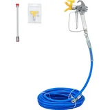 Vevor Airless-Farbspritzschlauch-Set, 15,24 m 3600 psi Hochdruck-faserschlauch mit 20,32 cm Verlängerungsstange, einschließlich 517 Spitze und Sp...