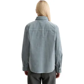 Marc O'Polo Hemdjacke MARC O'POLO "aus Organic Cotton Stretch", Damen, Gr. 34, slate blau, Obermaterial: 98% Baumwolle, 2% Elasthan, unifarben, loose fit, Manschette, Jacken