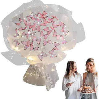 Schmetterlings-Blumenstrauß | Kreativer Schmetterlingsstrauß Set | Blumen Unvollendete Kits - Simulation Blumensträuße Handgemacht Für Geschenk